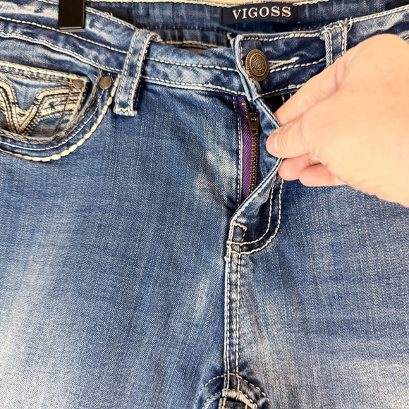 VIGOSS Women’s Size 9/10 L27 Denim Jeans Heritage Fit Capri Style Stretch - Picture 6 of 16